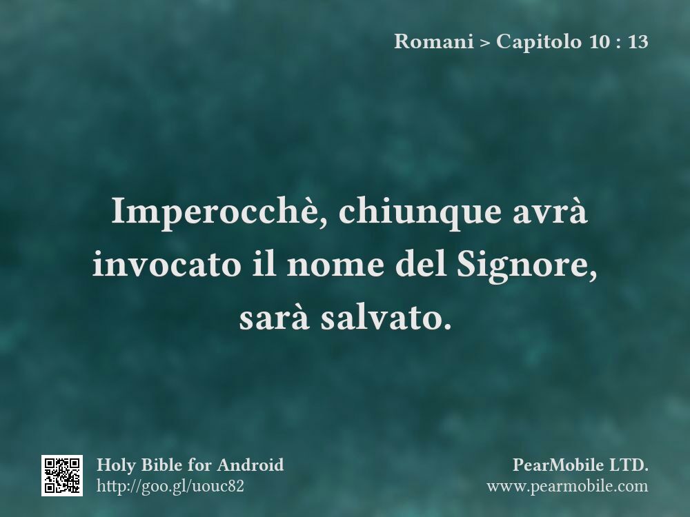 Romani, Capitolo 10:13